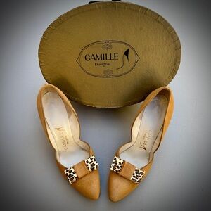 Vintage Leopard Bow Heels